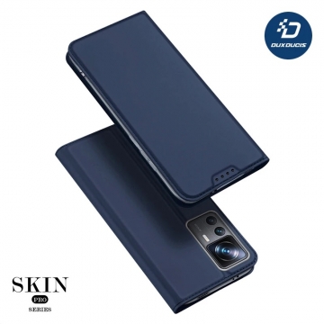 Чехол-книжка Dux Ducis Skin Pro для смартфона Xiaomi 12T / Xiaomi 12T Pro / Xiaomi Redmi K50 Ultra, горизонтальный флип, искусственная кожа, накладка из термополиуретана, встроенные магниты для фиксации чехла в закрытом и открытом состоянии, отделение для платёжных карт / визиток, возможность трансформации чехла в подставку для просмотра видео, чёрный, синий, золотой, розовый, Киев, Київ