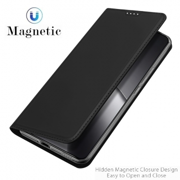 Чехол-книжка Dux Ducis Skin Pro для смартфона Xiaomi 14T Pro, горизонтальный флип, искусственная кожа, накладка из термополиуретана, встроенные магниты для фиксации чехла в закрытом и открытом состоянии, отделение для платёжных карт / визиток, возможность трансформации чехла в подставку для просмотра видео, чёрный, синий, золотой, розовый, Киев, Київ