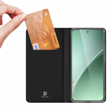 Чехол-книжка Dux Ducis Skin Pro для смартфона Xiaomi 15 Pro, горизонтальный флип, искусственная кожа, накладка из термополиуретана, встроенные магниты для фиксации чехла в закрытом и открытом состоянии, отделение для платёжных карт / визиток, возможность трансформации чехла в подставку для просмотра видео, чёрный, синий, золотой, розовый, Киев, Київ
