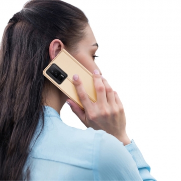 Чехол-книжка Dux Ducis Skin Pro для смартфона Xiaomi Poco F5 Pro / Xiaomi Redmi K60 / Xiaomi Redmi K60 Pro, горизонтальный флип, искусственная кожа, накладка из термополиуретана, встроенные магниты для фиксации чехла в закрытом и открытом состоянии, отделение для платёжных карт / визиток, возможность трансформации чехла в подставку для просмотра видео, чёрный, синий, золотой, розовый, Киев, Київ