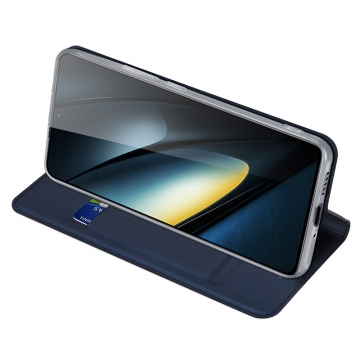 Чехол-книжка Dux Ducis Skin Pro для смартфона Xiaomi Poco F6 Pro / Xiaomi Redmi K70 / Xiaomi Redmi K70 Pro, горизонтальный флип, искусственная кожа, накладка из термополиуретана, встроенные магниты для фиксации чехла в закрытом и открытом состоянии, отделение для платёжных карт / визиток, возможность трансформации чехла в подставку для просмотра видео, чёрный, синий, золотой, розовый, Киев, Київ