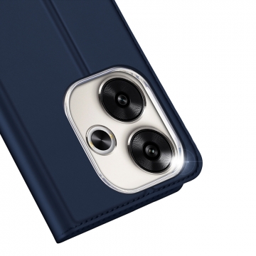 Чехол-книжка Dux Ducis Skin Pro для смартфона Xiaomi Poco F6 / Xiaomi Redmi Turbo 3, горизонтальный флип, искусственная кожа, накладка из термополиуретана, встроенные магниты для фиксации чехла в закрытом и открытом состоянии, отделение для платёжных карт / визиток, возможность трансформации чехла в подставку для просмотра видео, чёрный, синий, золотой, розовый, Киев, Київ