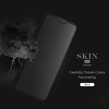 Чехол-книжка Dux Ducis Skin Pro для смартфона Xiaomi Poco M5, горизонтальный флип, искусственная кожа, накладка из термополиуретана, встроенные магниты для фиксации чехла в закрытом и открытом состоянии, отделение для платёжных карт / визиток, возможность трансформации чехла в подставку для просмотра видео, чёрный, синий, золотой, розовый, Киев, Київ