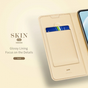 Чехол-книжка Dux Ducis Skin Pro для смартфона Xiaomi Poco M5, горизонтальный флип, искусственная кожа, накладка из термополиуретана, встроенные магниты для фиксации чехла в закрытом и открытом состоянии, отделение для платёжных карт / визиток, возможность трансформации чехла в подставку для просмотра видео, чёрный, синий, золотой, розовый, Киев, Київ