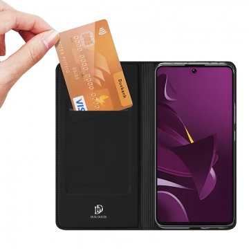 Чехол-книжка Dux Ducis Skin Pro для смартфона Xiaomi Poco M7 Pro 5G, горизонтальный флип, искусственная кожа, накладка из термополиуретана, встроенные магниты для фиксации чехла в закрытом и открытом состоянии, отделение для платёжных карт / визиток, возможность трансформации чехла в подставку для просмотра видео, чёрный, синий, золотой, розовый, Киев, Київ