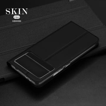 Чехол-книжка Dux Ducis Skin Pro для смартфона Xiaomi Poco X6 Pro / Xiaomi Redmi K70E, горизонтальный флип, искусственная кожа, накладка из термополиуретана, встроенные магниты для фиксации чехла в закрытом и открытом состоянии, отделение для платёжных карт / визиток, возможность трансформации чехла в подставку для просмотра видео, чёрный, синий, золотой, розовый, Киев, Київ