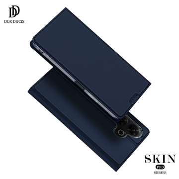 Чехол-книжка Dux Ducis Skin Pro для смартфона Xiaomi Redmi 13 / Xiaomi Poco M6 4G, горизонтальный флип, искусственная кожа, накладка из термополиуретана, встроенные магниты для фиксации чехла в закрытом и открытом состоянии, отделение для платёжных карт / визиток, возможность трансформации чехла в подставку для просмотра видео, чёрный, синий, золотой, розовый, Киев, Київ