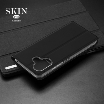 Чехол-книжка Dux Ducis Skin Pro для смартфона Xiaomi Redmi 13 / Xiaomi Poco M6 4G, горизонтальный флип, искусственная кожа, накладка из термополиуретана, встроенные магниты для фиксации чехла в закрытом и открытом состоянии, отделение для платёжных карт / визиток, возможность трансформации чехла в подставку для просмотра видео, чёрный, синий, золотой, розовый, Киев, Київ