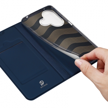 Чехол-книжка Dux Ducis Skin Pro для смартфона Xiaomi Redmi 13 / Xiaomi Poco M6 4G, горизонтальный флип, искусственная кожа, накладка из термополиуретана, встроенные магниты для фиксации чехла в закрытом и открытом состоянии, отделение для платёжных карт / визиток, возможность трансформации чехла в подставку для просмотра видео, чёрный, синий, золотой, розовый, Киев, Київ