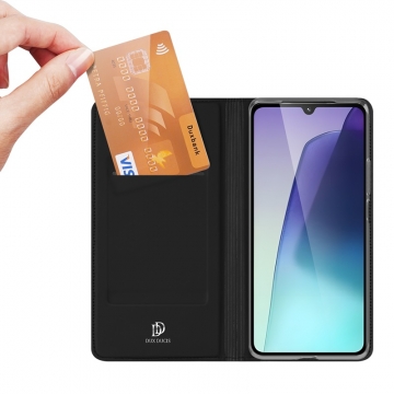 Чехол-книжка Dux Ducis Skin Pro для смартфона Xiaomi Redmi 14C / Xiaomi Poco C75, горизонтальный флип, искусственная кожа, накладка из термополиуретана, встроенные магниты для фиксации чехла в закрытом и открытом состоянии, отделение для платёжных карт / визиток, возможность трансформации чехла в подставку для просмотра видео, чёрный, синий, золотой, розовый, Киев, Київ