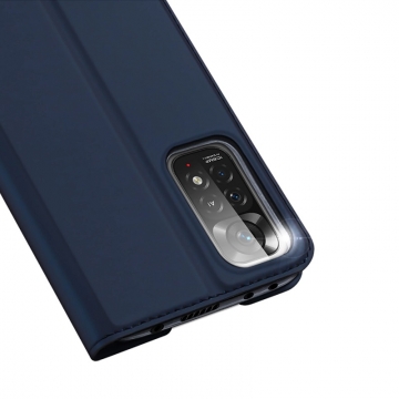 Чехол-книжка Dux Ducis для смартфона Xiaomi Redmi Note 11 Pro / Xiaomi Redmi Note 11 Pro 5G / Xiaomi Redmi Note 11E Pro (China), горизонтальный флип, искусственная кожа, накладка из термополиуретана, встроенные магниты для фиксации чехла в закрытом и открытом состоянии, отделение для платёжных карт / визиток, возможность трансформации чехла в подставку для просмотра видео, чёрный, синий, золотой, розовый, Киев, Київ