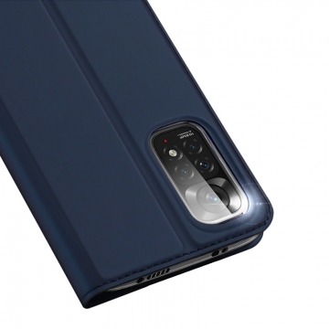 Чехол-книжка Dux Ducis для смартфона Xiaomi Redmi Note 11 / Xiaomi Redmi Note 11S, горизонтальный флип, искусственная кожа, накладка из термополиуретана, встроенные магниты для фиксации чехла в закрытом и открытом состоянии, отделение для платёжных карт / визиток, возможность трансформации чехла в подставку для просмотра видео, чёрный, синий, золотой, розовый, Киев, Київ