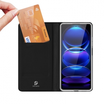 Чехол-книжка Dux Ducis для смартфона Xiaomi Redmi Note 12 Pro 5G / Xiaomi Poco X5 Pro 5G, горизонтальный флип, искусственная кожа, накладка из термополиуретана, встроенные магниты для фиксации чехла в закрытом и открытом состоянии, отделение для платёжных карт / визиток, возможность трансформации чехла в подставку для просмотра видео, чёрный, синий, золотой, розовый, Киев, Київ