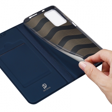 Чехол-книжка Dux Ducis Skin Pro для смартфона Xiaomi Redmi Note 12S, горизонтальный флип, искусственная кожа, накладка из термополиуретана, встроенные магниты для фиксации чехла в закрытом и открытом состоянии, отделение для платёжных карт / визиток, возможность трансформации чехла в подставку для просмотра видео, чёрный, синий, золотой, розовый, Киев, Київ