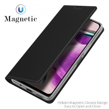 Чехол-книжка Dux Ducis Skin Pro для смартфона Xiaomi Redmi Note 12S, горизонтальный флип, искусственная кожа, накладка из термополиуретана, встроенные магниты для фиксации чехла в закрытом и открытом состоянии, отделение для платёжных карт / визиток, возможность трансформации чехла в подставку для просмотра видео, чёрный, синий, золотой, розовый, Киев, Київ