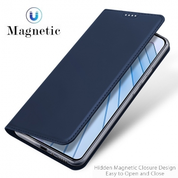 Чехол-книжка Dux Ducis Skin Pro для смартфона Xiaomi Redmi Note 14 5G / Poco M7 Pro 5G, горизонтальный флип, искусственная кожа, накладка из термополиуретана, встроенные магниты для фиксации чехла в закрытом и открытом состоянии, отделение для платёжных карт / визиток, возможность трансформации чехла в подставку для просмотра видео, чёрный, синий, золотой, розовый, Киев, Київ
