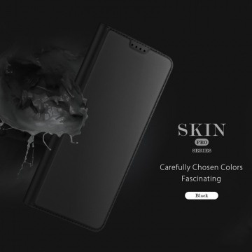 Чехол-книжка Dux Ducis Skin Pro для смартфона Xiaomi Redmi Note 14 5G / Poco M7 Pro 5G, горизонтальный флип, искусственная кожа, накладка из термополиуретана, встроенные магниты для фиксации чехла в закрытом и открытом состоянии, отделение для платёжных карт / визиток, возможность трансформации чехла в подставку для просмотра видео, чёрный, синий, золотой, розовый, Киев, Київ