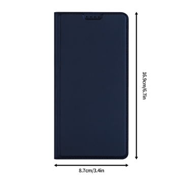 Чехол-книжка Dux Ducis Skin Pro для смартфона Xiaomi Redmi Note 14 5G / Poco M7 Pro 5G, горизонтальный флип, искусственная кожа, накладка из термополиуретана, встроенные магниты для фиксации чехла в закрытом и открытом состоянии, отделение для платёжных карт / визиток, возможность трансформации чехла в подставку для просмотра видео, чёрный, синий, золотой, розовый, Киев, Київ