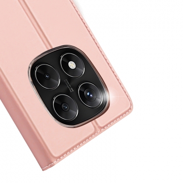 Чехол-книжка Dux Ducis Skin Pro для смартфона Xiaomi Redmi Note 14 Pro 4G, горизонтальный флип, искусственная кожа, накладка из термополиуретана, встроенные магниты для фиксации чехла в закрытом и открытом состоянии, отделение для платёжных карт / визиток, возможность трансформации чехла в подставку для просмотра видео, чёрный, синий, золотой, розовый, Киев, Київ