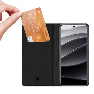 Чехол-книжка Dux Ducis Skin Pro для смартфона Xiaomi Redmi Note 14 Pro+ 5G, Xiaomi Redmi Note 14 Pro Plus 5G, горизонтальный флип, искусственная кожа, накладка из термополиуретана, встроенные магниты для фиксации чехла в закрытом и открытом состоянии, отделение для платёжных карт / визиток, возможность трансформации чехла в подставку для просмотра видео, чёрный, синий, золотой, розовый, Киев, Київ