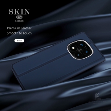 Чехол-книжка Dux Ducis Skin Pro для смартфона Xiaomi Redmi Note 14 Pro+ 5G, Xiaomi Redmi Note 14 Pro Plus 5G, горизонтальный флип, искусственная кожа, накладка из термополиуретана, встроенные магниты для фиксации чехла в закрытом и открытом состоянии, отделение для платёжных карт / визиток, возможность трансформации чехла в подставку для просмотра видео, чёрный, синий, золотой, розовый, Киев, Київ