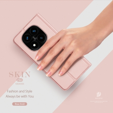 Чехол-книжка Dux Ducis Skin Pro для смартфона Xiaomi Redmi Note 14 Pro+ 5G, Xiaomi Redmi Note 14 Pro Plus 5G, горизонтальный флип, искусственная кожа, накладка из термополиуретана, встроенные магниты для фиксации чехла в закрытом и открытом состоянии, отделение для платёжных карт / визиток, возможность трансформации чехла в подставку для просмотра видео, чёрный, синий, золотой, розовый, Киев, Київ