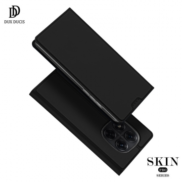 Чехол-книжка Dux Ducis Skin Pro для смартфона Xiaomi Redmi Note 14 Pro 5G / Xiaomi Poco X7, горизонтальный флип, искусственная кожа, накладка из термополиуретана, встроенные магниты для фиксации чехла в закрытом и открытом состоянии, отделение для платёжных карт / визиток, возможность трансформации чехла в подставку для просмотра видео, чёрный, синий, золотой, розовый, Киев, Київ