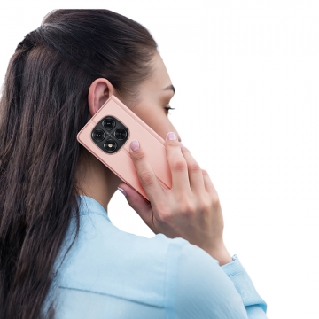 Чехол-книжка Dux Ducis Skin Pro для смартфона Xiaomi Redmi Note 14 Pro 5G / Xiaomi Poco X7, горизонтальный флип, искусственная кожа, накладка из термополиуретана, встроенные магниты для фиксации чехла в закрытом и открытом состоянии, отделение для платёжных карт / визиток, возможность трансформации чехла в подставку для просмотра видео, чёрный, синий, золотой, розовый, Киев, Київ