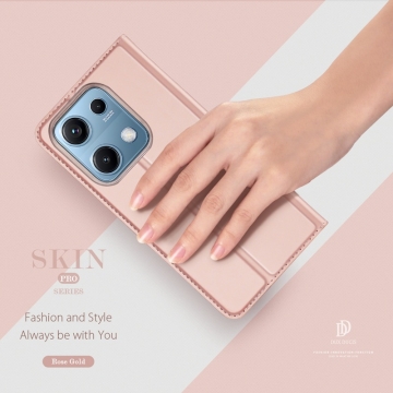 Чохол-книжка Dux Ducis (серія Skin Pro) для Xiaomi Redmi Note 14S Чехол-книжка Dux Ducis Skin Pro для смартфона Xiaomi Redmi Note 14S, горизонтальный флип, искусственная кожа, накладка из термополиуретана, встроенные магниты для фиксации чехла в закрытом и открытом состоянии, отделение для платёжных карт / визиток, возможность трансформации чехла в подставку для просмотра видео, чёрный, синий, золотой, розовый, Киев, Київ