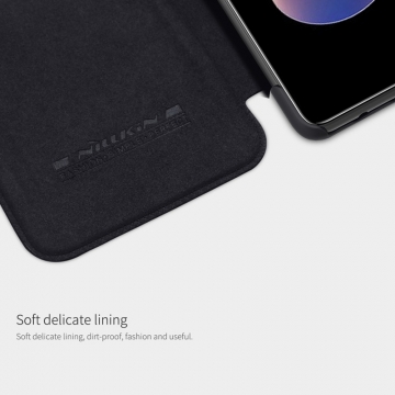 Чехол-книжка Nillkin (серия Qin) для смартфона Xiaomi Poco M4 Pro 5G / Xiaomi Redmi Note 11S 5G / Xiaomi Redmi Note 11T 5G / Xiaomi Redmi Note 11 5G (China), чехол-книжка, противоударный чехол, горизонтальный флип, пластик, искусственная кожа, PU, чёрный, коричневый, красный, Киев, Київ