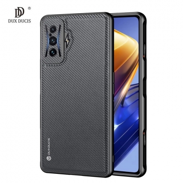 Чехол-накладка Dux Ducis (серия Fino) для смартфона Xiaomi Poco F4 GT / Xiaomi Redmi K50 Gaming, поликарбонат, ПВХ, нейлоновое волокно, рама из термополиуретана, накладка для защиты блока камер, накладки на кнопки регулировки громкости, двойное отверстие для крепления ремешка, логотип «Dux Ducis», чёрный, синий, зелёный, фабричная упаковка, Киев, Київ