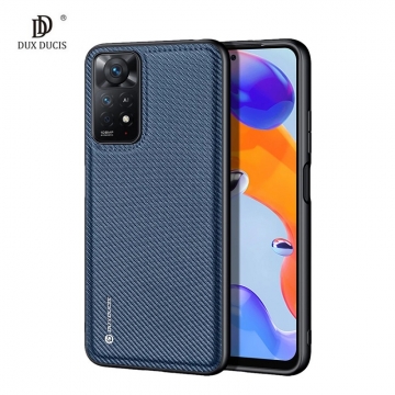 Чехол-накладка Dux Ducis (серия Fino) для смартфона Xiaomi Redmi Note 11 Pro / Xiaomi Redmi Note 11 Pro 5G / Xiaomi Redmi Note 11E Pro (China), поликарбонат, ПВХ, нейлоновое волокно, рама из термополиуретана, накладка для защиты блока камер, накладки на кнопки регулировки громкости, двойное отверстие для крепления ремешка, логотип «Dux Ducis», чёрный, синий, зелёный, фабричная упаковка, Киев, Київ