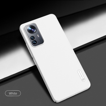 Чехол-накладка Nillkin Super Frosted Shield для смартфона Xiaomi 12 Lite, противоударный бампер, рифлёный пластик, накладки на кнопки регулировки громкости, чёрный, белый, золотой, красный, сапфирово-синий (Sapphire Blue), сине-зелёный (Peacock Blue), подставка для просмотра видео, Киев, Київ