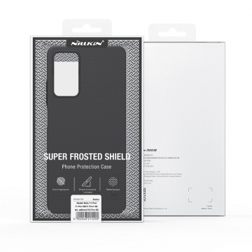 Чехол-накладка Nillkin Super Frosted Shield для смартфона Xiaomi Redmi Note 11 Pro / Xiaomi Redmi Note 11 Pro 5G / Xiaomi Redmi Note 11E Pro (China), противоударный бампер, рифлёный пластик, накладки на кнопки регулировки громкости, чёрный, белый, золотой, красный, сапфирово-синий (Sapphire Blue), сине-зелёный (Peacock Blue), подставка для просмотра видео, Киев