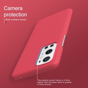 Чехол-накладка Nillkin Super Frosted Shield для смартфона OnePlus 9 Pro, противоударный бампер, рифлёный пластик, накладки на кнопки регулировки громкости, чёрный, белый, золотой, красный, сапфирово-синий (Sapphire Blue), сине-зелёный (Peacock Blue), Киев, Київ