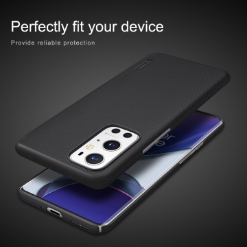 Чехол-накладка Nillkin Super Frosted Shield для смартфона OnePlus 9 Pro, противоударный бампер, рифлёный пластик, накладки на кнопки регулировки громкости, чёрный, белый, золотой, красный, сапфирово-синий (Sapphire Blue), сине-зелёный (Peacock Blue), Киев, Київ