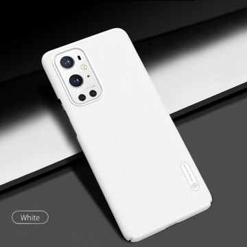 Чехол-накладка Nillkin Super Frosted Shield для смартфона OnePlus 9 Pro, противоударный бампер, рифлёный пластик, накладки на кнопки регулировки громкости, чёрный, белый, золотой, красный, сапфирово-синий (Sapphire Blue), сине-зелёный (Peacock Blue), Киев, Київ