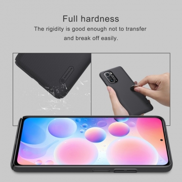Чехол-накладка Nillkin Super Frosted Shield для смартфона Xiaomi Poco F3 / Xiaomi Redmi K40 / Xiaomi Redmi K40 Pro / Xiaomi Mi 11i, противоударный бампер, рифлёный пластик, накладки на кнопки регулировки громкости, чёрный, белый, золотой, красный, сапфирово-синий (Sapphire Blue), сине-зелёный (Peacock Blue), подставка для просмотра видео, Киев