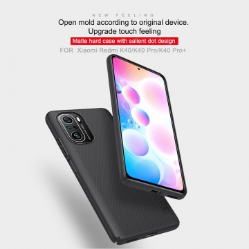 Чехол-накладка Nillkin Super Frosted Shield для смартфона Xiaomi Poco F3 / Xiaomi Redmi K40 / Xiaomi Redmi K40 Pro / Xiaomi Mi 11i, противоударный бампер, рифлёный пластик, накладки на кнопки регулировки громкости, чёрный, белый, золотой, красный, сапфирово-синий (Sapphire Blue), сине-зелёный (Peacock Blue), подставка для просмотра видео, Киев