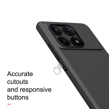 Чехол-накладка Nillkin Super Frosted Shield для смартфона Xiaomi Poco X6 Pro / Xiaomi Redmi K70E, противоударный бампер, рифлёный пластик, накладки на кнопки регулировки громкости, чёрный, белый, золотой, красный, сапфирово-синий (Sapphire Blue), сине-зелёный (Peacock Blue), подставка для просмотра видео, Киев