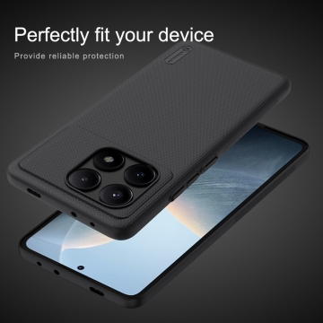 Чехол-накладка Nillkin Super Frosted Shield для смартфона Xiaomi Poco X6 Pro / Xiaomi Redmi K70E, противоударный бампер, рифлёный пластик, накладки на кнопки регулировки громкости, чёрный, белый, золотой, красный, сапфирово-синий (Sapphire Blue), сине-зелёный (Peacock Blue), подставка для просмотра видео, Киев