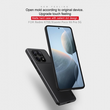 Чехол-накладка Nillkin Super Frosted Shield для смартфона Xiaomi Poco X6 Pro / Xiaomi Redmi K70E, противоударный бампер, рифлёный пластик, накладки на кнопки регулировки громкости, чёрный, белый, золотой, красный, сапфирово-синий (Sapphire Blue), сине-зелёный (Peacock Blue), подставка для просмотра видео, Киев