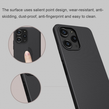 Чехол-накладка Nillkin Super Frosted Shield для смартфона Xiaomi Redmi 12 / Xiaomi Redmi Note 12R, противоударный бампер, рифлёный пластик, накладки на кнопки регулировки громкости, чёрный, белый, золотой, красный, сапфирово-синий (Sapphire Blue), сине-зелёный (Peacock Blue), подставка для просмотра видео, Киів, Киев