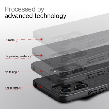 Чехол-накладка Nillkin Super Frosted Shield для смартфона Xiaomi Redmi 12 / Xiaomi Redmi Note 12R, противоударный бампер, рифлёный пластик, накладки на кнопки регулировки громкости, чёрный, белый, золотой, красный, сапфирово-синий (Sapphire Blue), сине-зелёный (Peacock Blue), подставка для просмотра видео, Киів, Киев