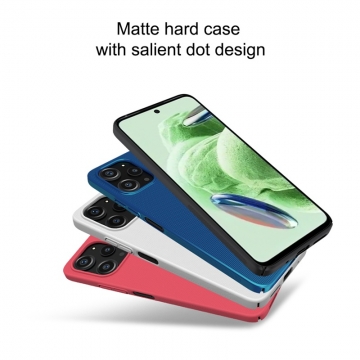 Чехол-накладка Nillkin Super Frosted Shield для смартфона Xiaomi Redmi 12 / Xiaomi Redmi Note 12R, противоударный бампер, рифлёный пластик, накладки на кнопки регулировки громкости, чёрный, белый, золотой, красный, сапфирово-синий (Sapphire Blue), сине-зелёный (Peacock Blue), подставка для просмотра видео, Киів, Киев