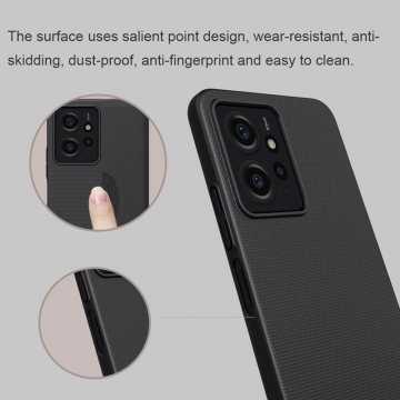 Чехол-накладка Nillkin Super Frosted Shield для смартфона Xiaomi Redmi Note 12 4G, противоударный бампер, рифлёный пластик, накладки на кнопки регулировки громкости, чёрный, белый, золотой, красный, сапфирово-синий (Sapphire Blue), сине-зелёный (Peacock Blue), подставка для просмотра видео, Киів, Киев