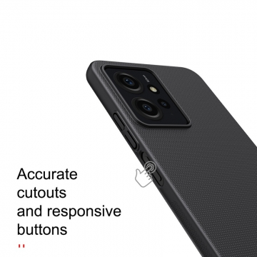 Чехол-накладка Nillkin Super Frosted Shield для смартфона Xiaomi Redmi Note 12 4G, противоударный бампер, рифлёный пластик, накладки на кнопки регулировки громкости, чёрный, белый, золотой, красный, сапфирово-синий (Sapphire Blue), сине-зелёный (Peacock Blue), подставка для просмотра видео, Киів, Киев
