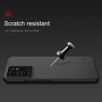 Чехол-накладка Nillkin Super Frosted Shield для смартфона Xiaomi Redmi Note 12 4G, противоударный бампер, рифлёный пластик, накладки на кнопки регулировки громкости, чёрный, белый, золотой, красный, сапфирово-синий (Sapphire Blue), сине-зелёный (Peacock Blue), подставка для просмотра видео, Киів, Киев