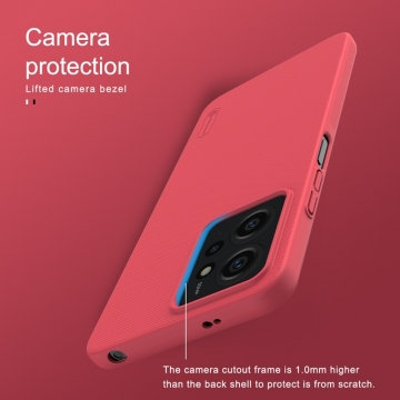 Чехол-накладка Nillkin Super Frosted Shield для смартфона Xiaomi Redmi Note 12 4G, противоударный бампер, рифлёный пластик, накладки на кнопки регулировки громкости, чёрный, белый, золотой, красный, сапфирово-синий (Sapphire Blue), сине-зелёный (Peacock Blue), подставка для просмотра видео, Киів, Киев