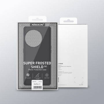 Чохол-накладка Nillkin Super Frosted Shield Pro для смартфона OnePlus 11, задня панель з полікарбоната + рама з термополіуретана, поєднання жорсткості з гнучкістю, додатковий захист кутів смартфона кутовими бамперами, накладки на кнопки живлення й регулювання гучності, чорний, синій, зелений, червоний, Київ, Киев